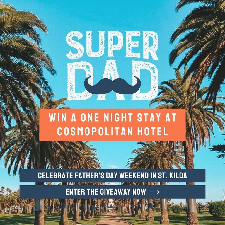Here’s to the best dad in the world! 🎈🎉

Celebrate Father's Day at Cosmopolitan hotel.

Here's your chance to win a one-night stay in one of our deluxe rooms on the 4th of September 2022. 

All you have to do is:

👍 Like our giveaway post
👉 Follow us on Instagram and Facebook
👫🧍‍♀️ Tag 3 friends on the post
🔖 Share the post on your stories (DM us a screenshot if your account is private)

Giveaway end date: 29th August 2022

The winner will be chosen at random and will be announced on the 30th of August 2022. 
Good luck!
